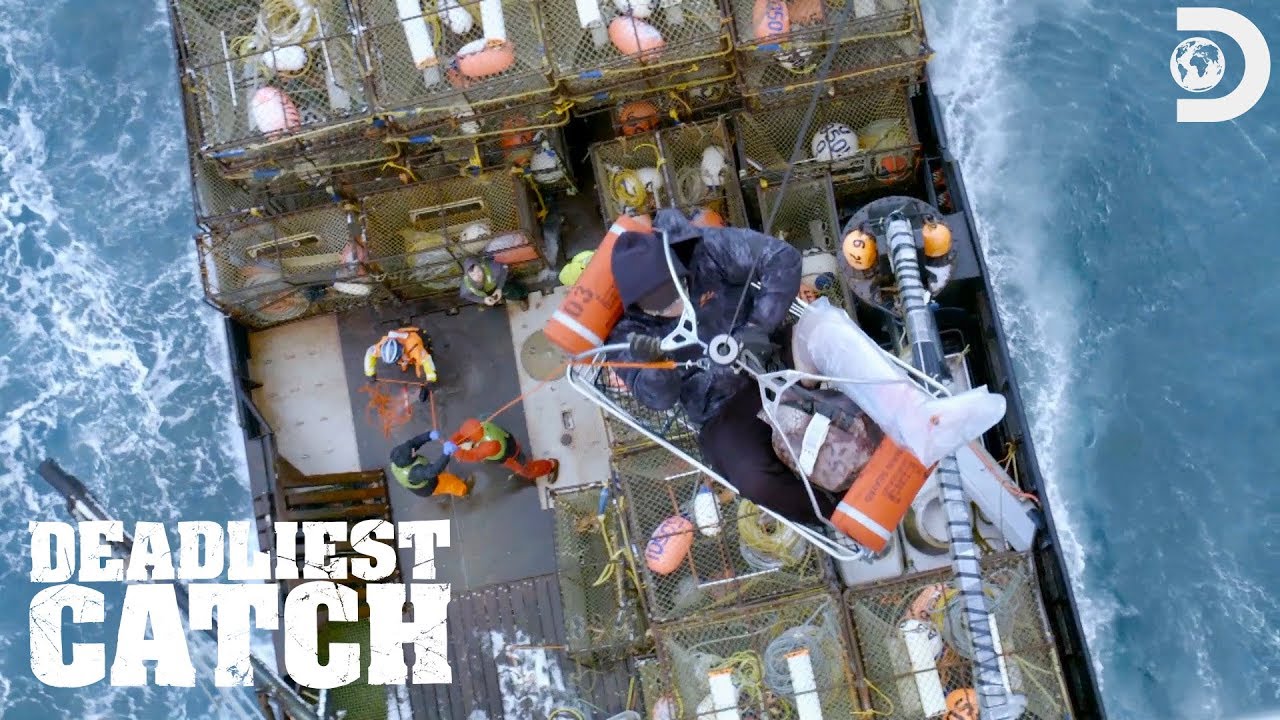 Coast Guard Rescues Injured Deckhand | Deadliest Catch