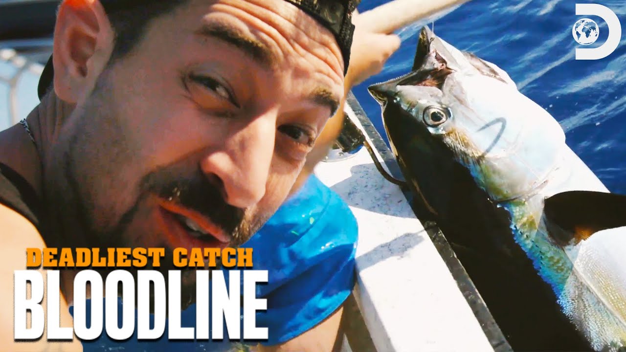 Josh Harris Reels in 130lb Ahi Tuna! | Deadliest Catch: Bloodline